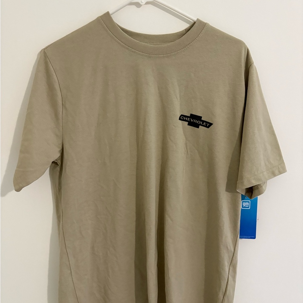 Tan Chevrolet Short Sleeve Crew Neck Tee